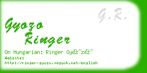 gyozo ringer business card